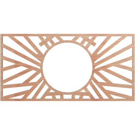 Ekena Millwork Hoover Wood Fretwork Pierced Ceiling Medallion, Cherry, 18"W x 9"H x 6 5/8"ID x 1/4"T CMWP18X09X0250HOCH